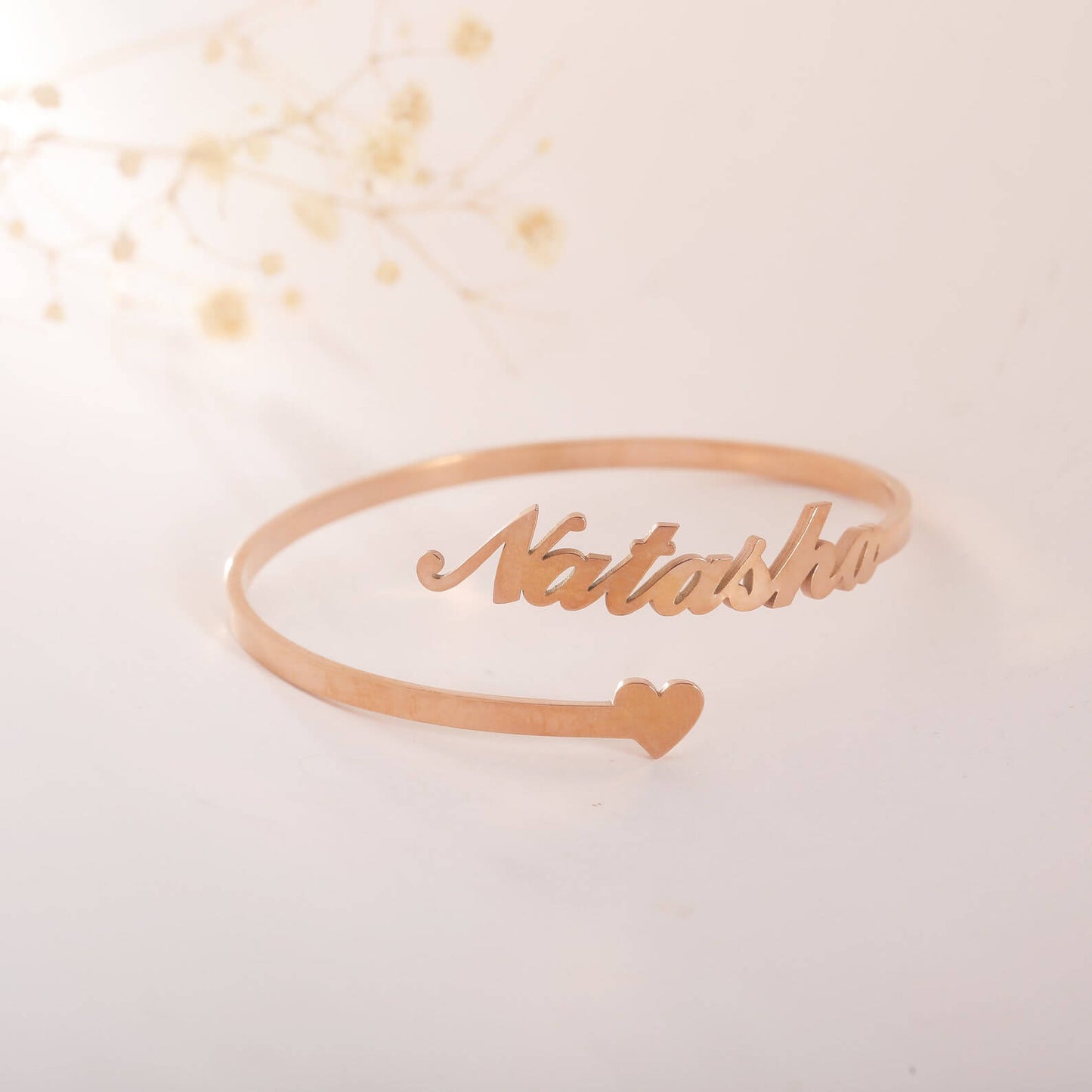 Personalized Heart Name Bracelet